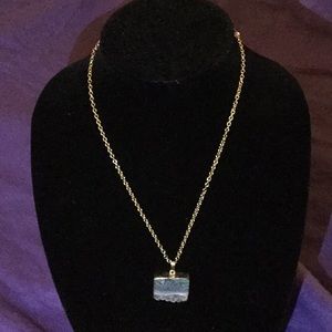 February birthstone! Purple Amethyst Slab Necklace